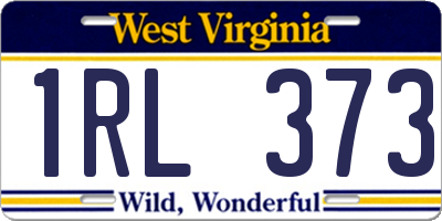 WV license plate 1RL373