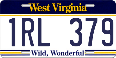 WV license plate 1RL379