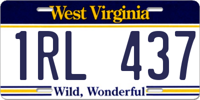 WV license plate 1RL437