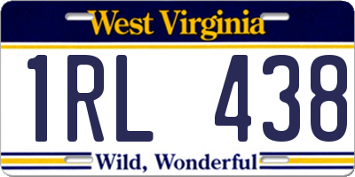 WV license plate 1RL438