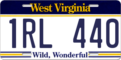 WV license plate 1RL440