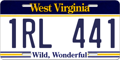 WV license plate 1RL441
