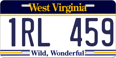 WV license plate 1RL459