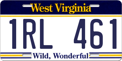 WV license plate 1RL461