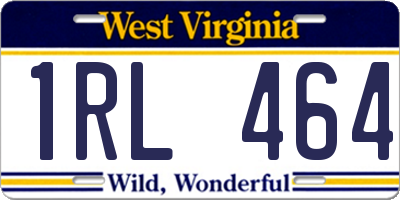 WV license plate 1RL464
