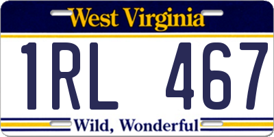 WV license plate 1RL467