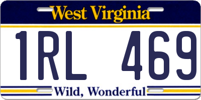 WV license plate 1RL469