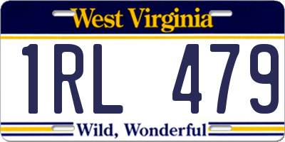 WV license plate 1RL479