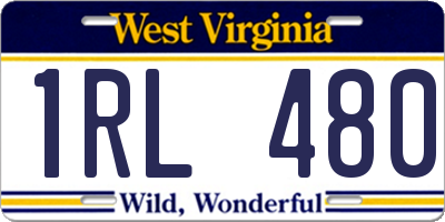 WV license plate 1RL480