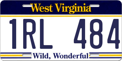 WV license plate 1RL484