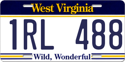 WV license plate 1RL488