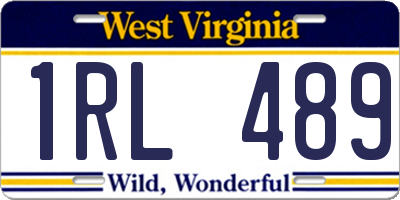 WV license plate 1RL489