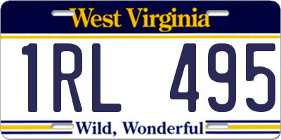 WV license plate 1RL495