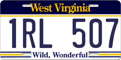 WV license plate 1RL507
