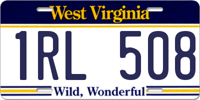 WV license plate 1RL508