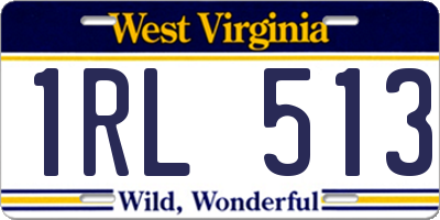 WV license plate 1RL513