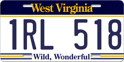 WV license plate 1RL518