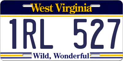 WV license plate 1RL527