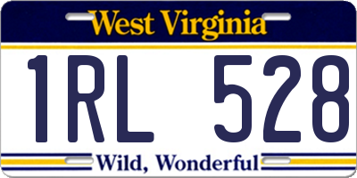 WV license plate 1RL528