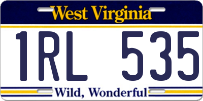 WV license plate 1RL535