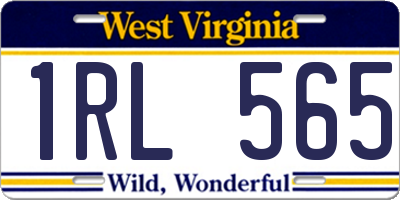 WV license plate 1RL565