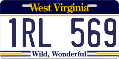 WV license plate 1RL569