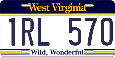 WV license plate 1RL570
