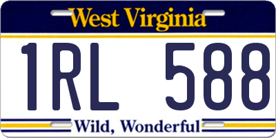WV license plate 1RL588