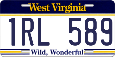 WV license plate 1RL589