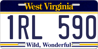 WV license plate 1RL590