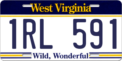 WV license plate 1RL591