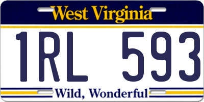 WV license plate 1RL593