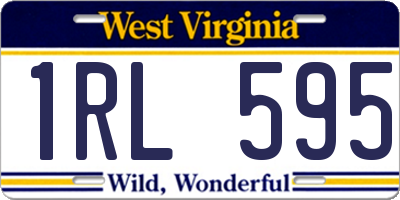 WV license plate 1RL595