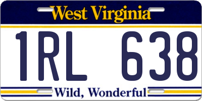 WV license plate 1RL638