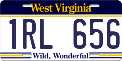 WV license plate 1RL656