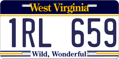 WV license plate 1RL659