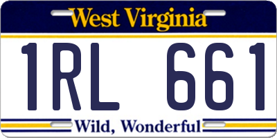 WV license plate 1RL661