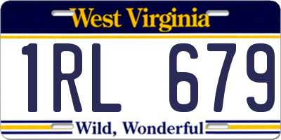 WV license plate 1RL679