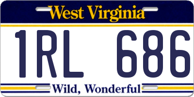 WV license plate 1RL686