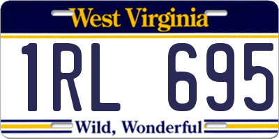 WV license plate 1RL695