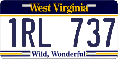 WV license plate 1RL737