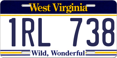 WV license plate 1RL738