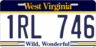 WV license plate 1RL746