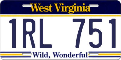 WV license plate 1RL751