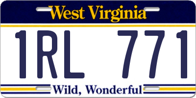 WV license plate 1RL771