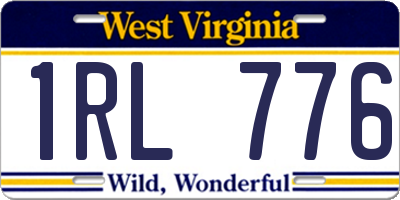 WV license plate 1RL776