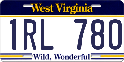WV license plate 1RL780