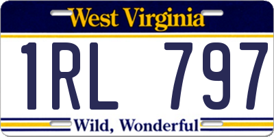 WV license plate 1RL797