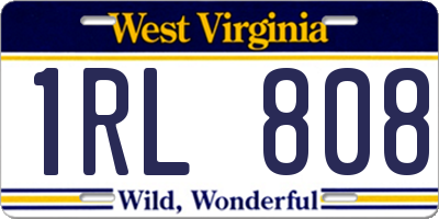 WV license plate 1RL808