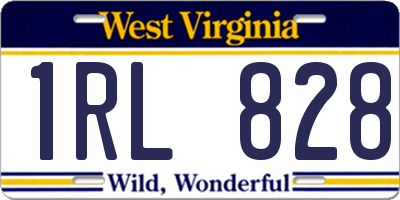 WV license plate 1RL828